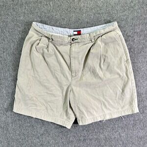 Tommy Hilfiger Pleated Chino Shorts Mens Size 38 Khaki Tan Casual Summer